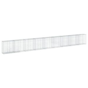 vidaXL Gabionska ko&scaron;ara s poklopcem 900x50x100 cm pocinčano željezo
