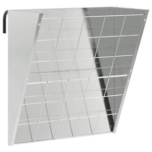 vidaXL Viseća hranilica za sijeno Srebrno 61 x 33 x 66 cm