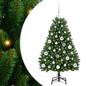 vidaXL Umjetno božićno drvce Zelena 120 cm PVC i metal