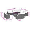 vidaXL 14-dijelni set vrtnih sofa s jastucima poliratan crni