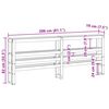 vidaXL Uzglavlje s policama vo&scaron;tano smeđe 200 cm od masivne borovine