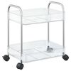 vidaXL Kolica za pohranu 2 nivoa prozirna 37x28x43,5 cm akril