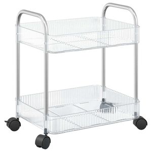 vidaXL Kolica za pohranu 2 nivoa prozirna 37x28x43,5 cm akril