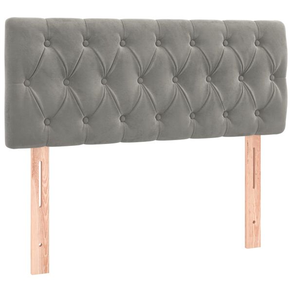 vidaXL LED uzglavlje svjetlosivo 90x7x78/88 cm bar&scaron;unasto