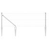 vidaXL Ograda s postovima Srebrno 0,8 x 10 m Čelik
