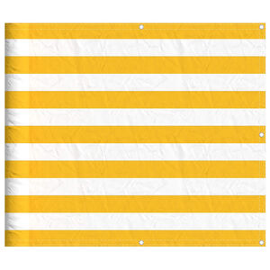 vidaXL Balkonska pregrada žuto-bijele pruge 90x800 cm