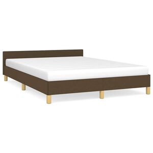 vidaXL Okvir za krevet bez madraca tamnosmeđi 140 x 190 cm od tkanine