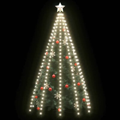 vidaXL Mrežasta svjetla za božićno drvce 300 LED hladna bijela 300 cm