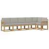 vidaXL Set vanjskih sofa 6 kom. Bijela i svjetlosiva