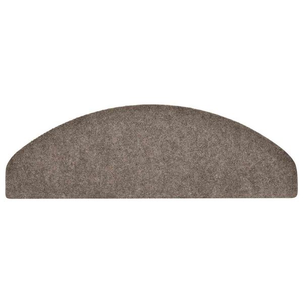 vidaXL Prostirke za stepenice, samoljepljive, 30 kom., 65x21x4 cm, bež, poluokrugle, velike
