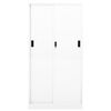 vidaXL Uredski ormarić s kliznim vratima bijeli 90x40x180 cm čelični