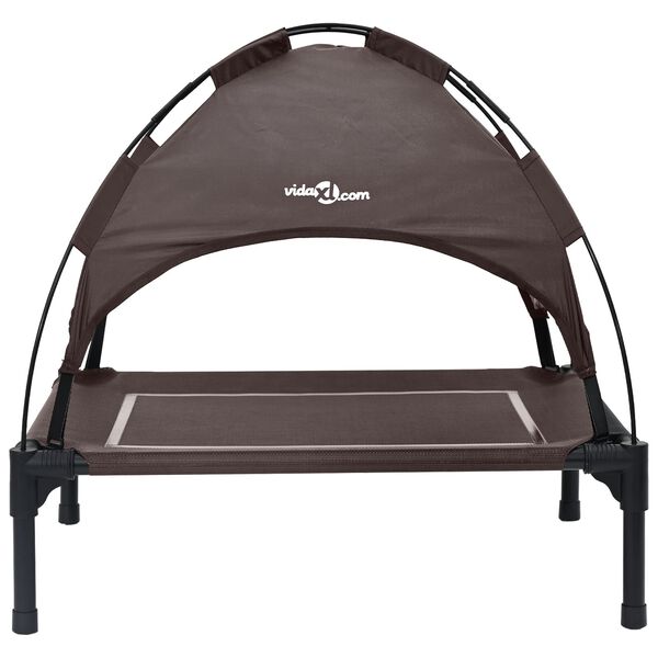 vidaXL Krevet za psa Smeđa 63 x 49,5 x 60 cm Čelik