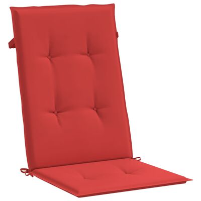 vidaXL Jastuci za vrtne stolice 4 kom crveni 120x50x3 cm od tkanine