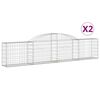 vidaXL Lučne gabionske ko&scaron;are 2 kom 300x30x60/80 cm pocinčano željezo