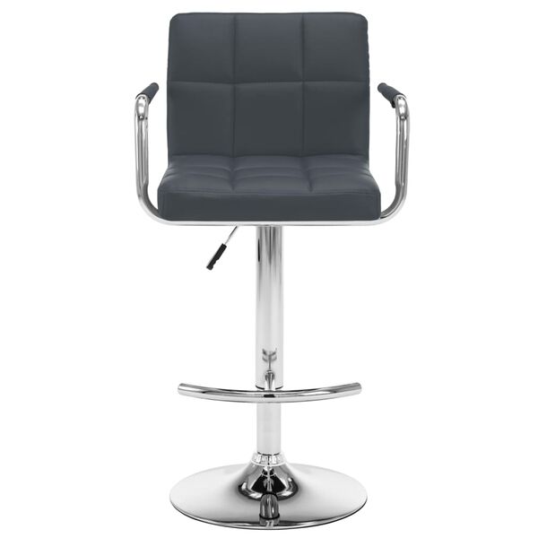 vidaXL Barski stolci od umjetne kože 2 kom sivi