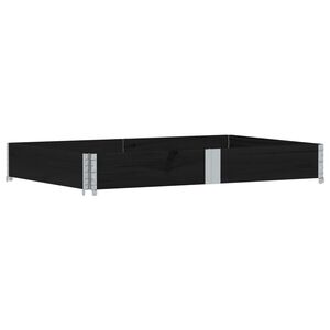 vidaXL Vrtna sadilica crna 150x100 cm od masivne borovine