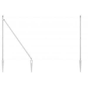 vidaXL Stup za ogradu 26 pcs Siva 3,2 x 3,2 x 180 cm