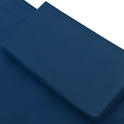 vidaXL Vrtni ležaj s nadstrešnicom i jastukom plavi