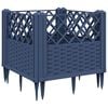 vidaXL Vrtna sadilica s klinovima plava siva 43,5x43,5x43,5 cm PP