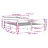 vidaXL Okvir kreveta bez madraca vo&scaron;tano smeđi 200x200 cm od borovine