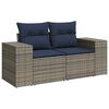 vidaXL 11-dijelni set vrtnih sofa od poliratana s jastucima sivi