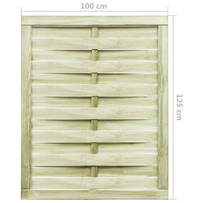 vidaXL Vrtna vrata od impregnirane borovine 100 x 125 cm zelena