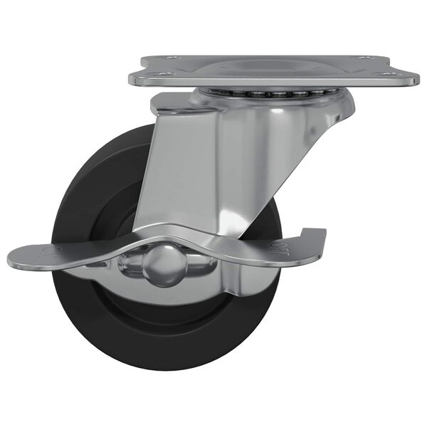 vidaXL Kaster 12 pcs Crna i srebrna 50,7 x 50,7 x 24,4 mm