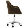 vidaXL Okretna uredska stolica od tkanine tamnosmeđa