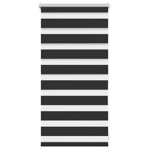 vidaXL Zebra zavjesa 40,9x100 cm &Scaron;irina tkanine 36,7 cm crna