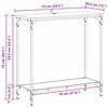 vidaXL Konzolna stolica Crni hrast 75 x 30.5 x 75 cm Konstruirano drvo