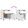 vidaXL Mobilni ormarić za spise s kotačima bijeli 45 x 38 x 54 cm drvo