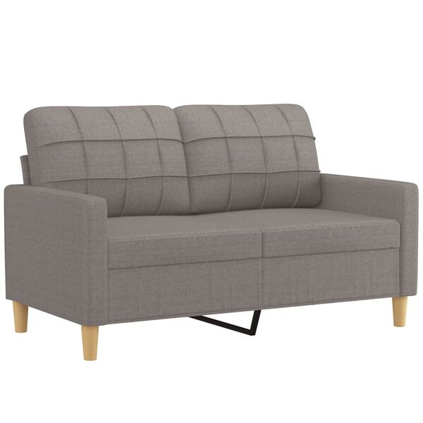 vidaXL 4-dijelni set sofa s jastucima smeđesivi od tkanine