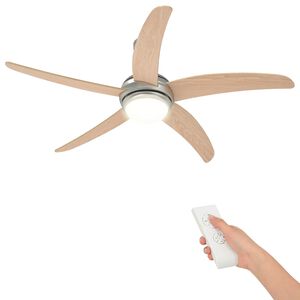 vidaXL Stropni ventilator s osvjetljenjem &Oslash; 130 cm Sonoma