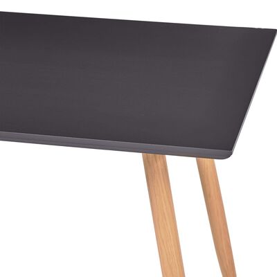 vidaXL Blagovaonski stol sivi i boja hrasta 120 x 60 x 74 cm MDF