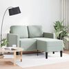 vidaXL Sofa 2-sjed s ležaljkom u obliku slova L svijetlo siva 125 cm