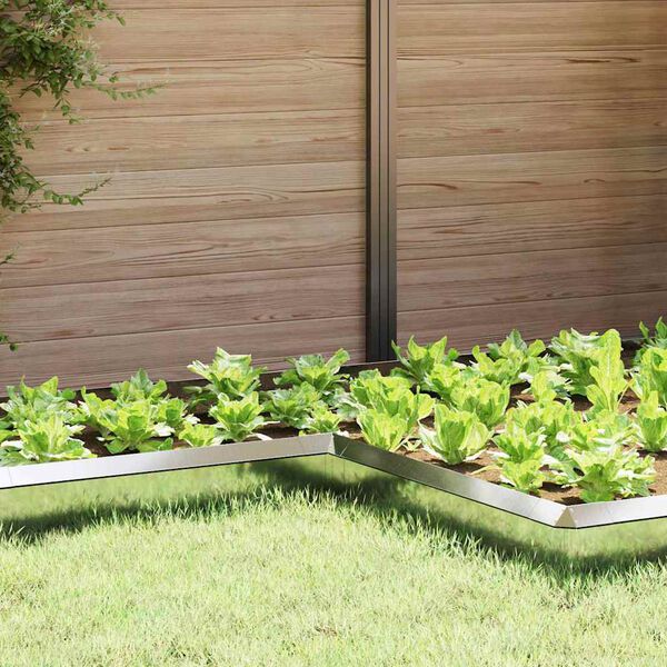 vidaXL Ograda protiv puževa 4 pcs Srebrno 10 x 10 x 25 cm