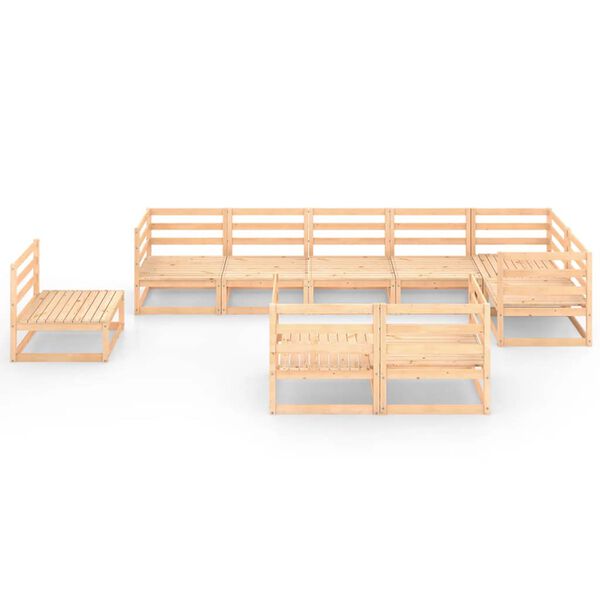 vidaXL 9-dijelna vrtna garnitura od masivne borovine