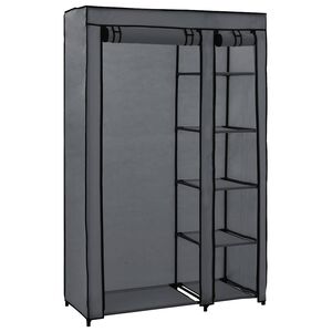 vidaXL Sklopivi ormar sivi 110 x 45 x 175 cm od tkanine