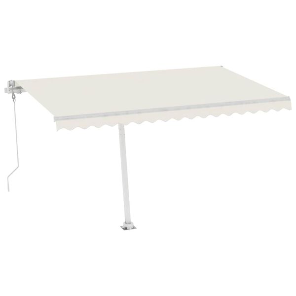 vidaXL Samostojeća automatska tenda 400 x 300 cm krem