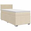 vidaXL Boxspring krevet s madracem Krem 100 x 200 cm Tkanina