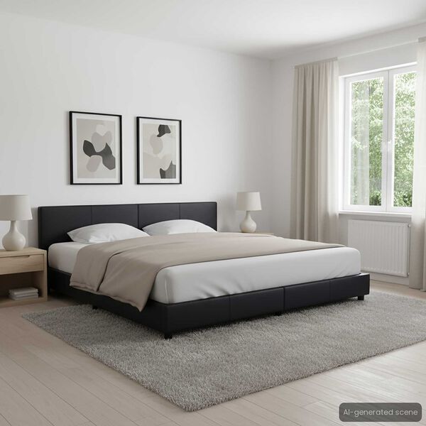 vidaXL Okvir za krevet od umjetne kože crni 180 x 200 cm