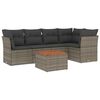 vidaXL 6-dijelni set vrtnih sofa od poliratana s jastucima sivi