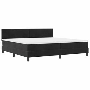 vidaXL LED Box Spring Krevet s uzglavljem Crna 200 x 200 cm Bar&scaron;un