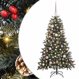 vidaXL Umjetno božićno drvce Zelena 150 cm PVC, Plastika i Čelik
