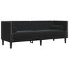 vidaXL 3-dijelni set sofa Chesterfield crni baršunasti