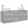 vidaXL Set ormarića za kupaonicu 3 kom. Siva Sonoma 49,5 x 35 x 63 cm