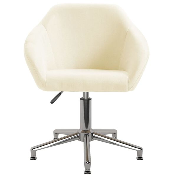 vidaXL Okretne blagovaonske stolice od tkanine 6 kom krem