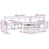 vidaXL Set vanjskih sofa s jastukom 7 pcs Prirodna i svijetlo siva