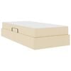 vidaXL Krevet s madracem i skladi&scaron;tem Krema 90 x 190 cm Poliester