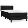 vidaXL Box spring krevet s madracem crni 80 x 200 cm od tkanine